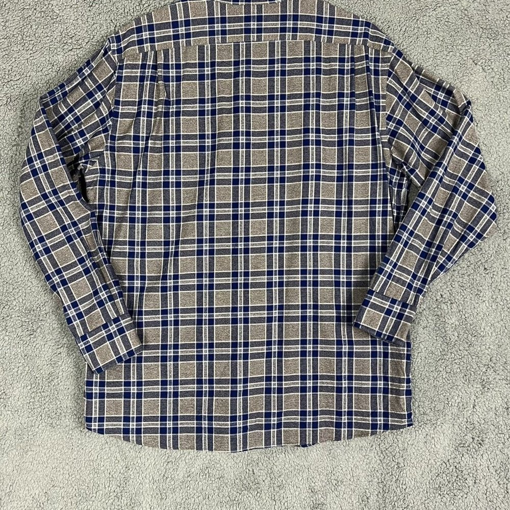 Daniel Cremieux Mens Shirt Large Button Down Shirt Blue Grey Plaid - Picture 5 of 10